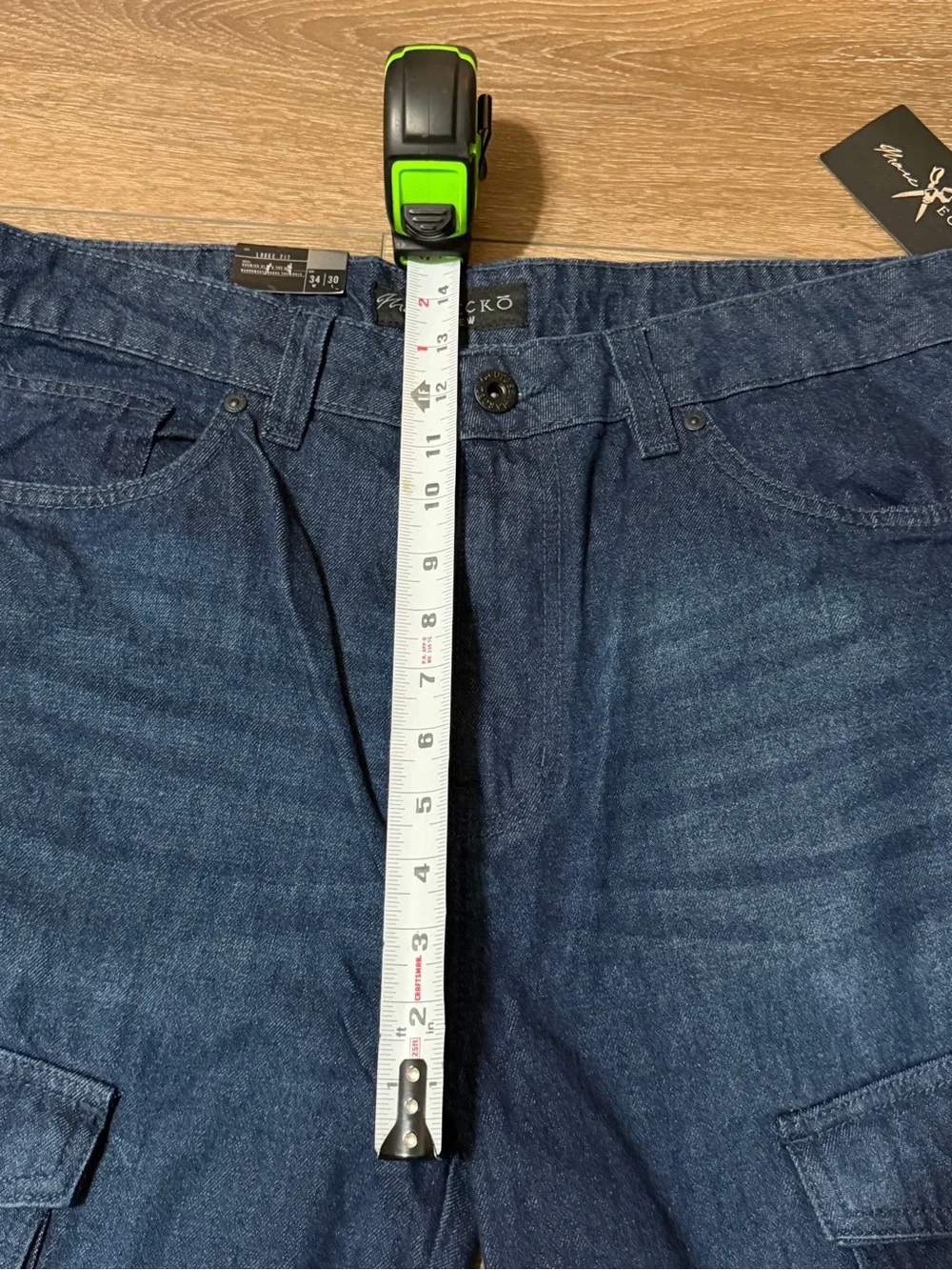 Marc Ecko Cut & Sew Indigo Cargo Denim Pants